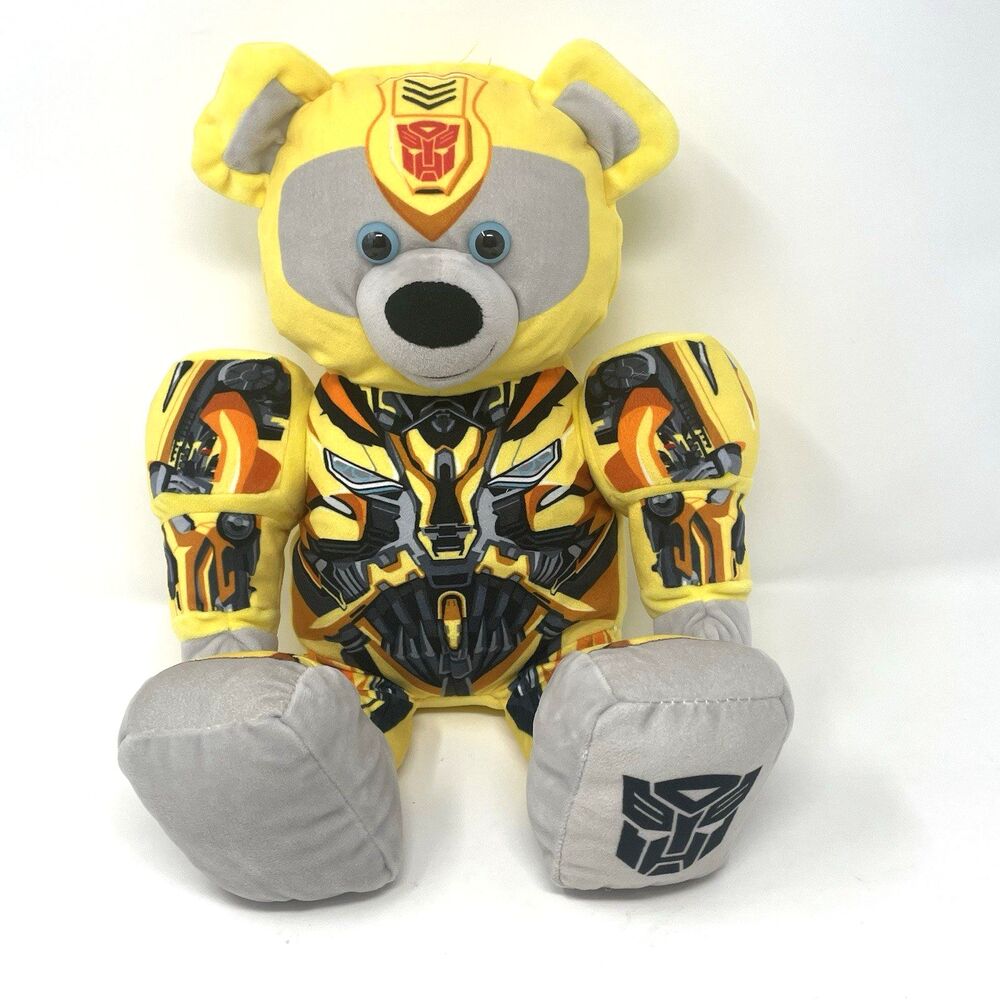 Build-A-Bear Transformers‎ Bumblebee 16" Plush - Reversible Mask & Jointed Arms